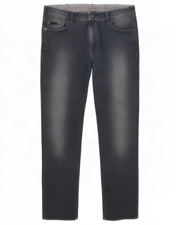 Calvin Klein Herren Slim Jeans W36 L34 Marineblau Baumwolle