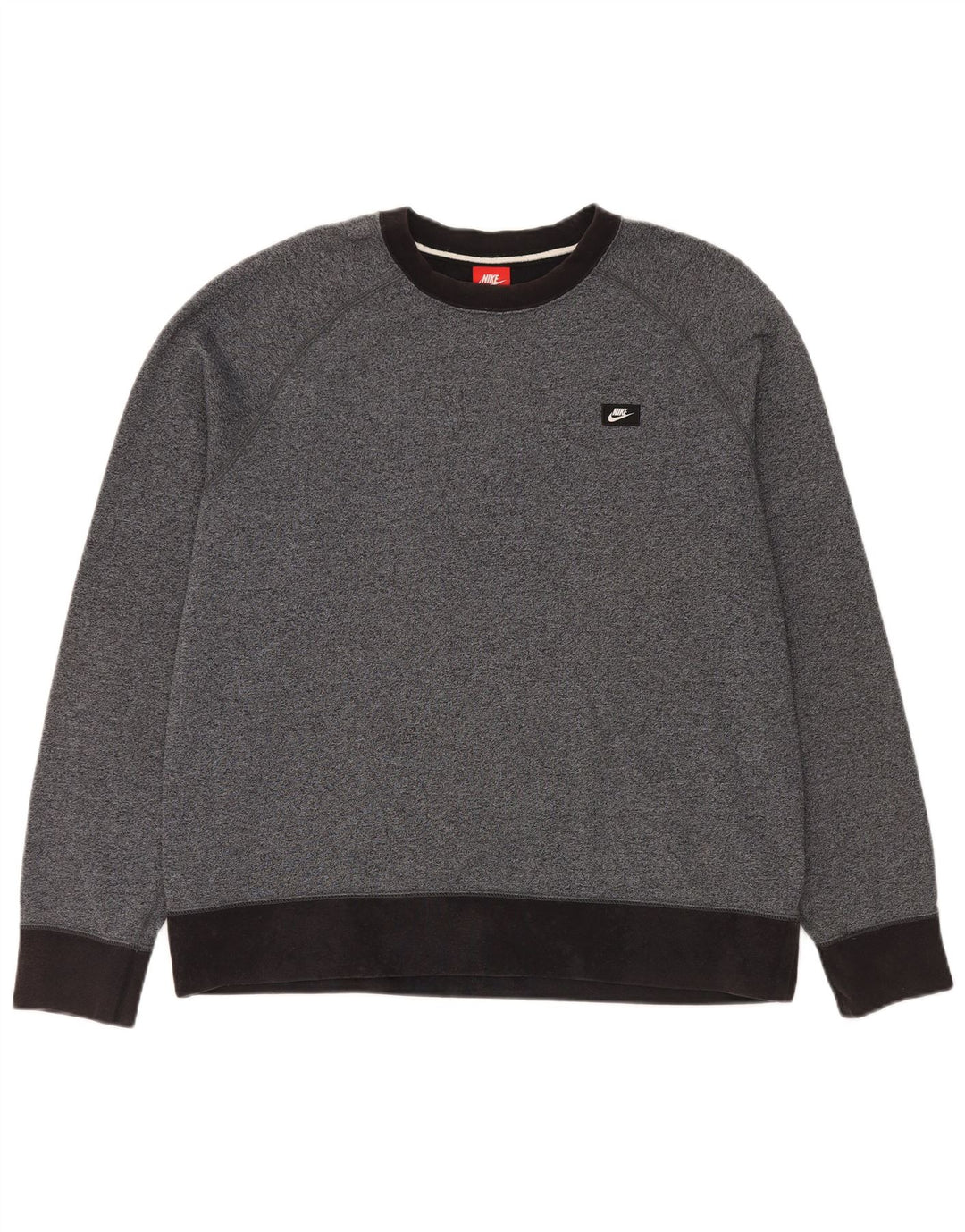 NIKE Herren Sweatshirt Pullover XL Grau Colourblock Baumwolle