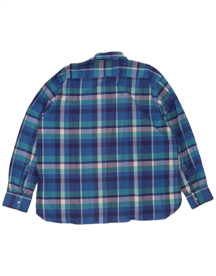 Tommy Hilfiger Herren-Hemd mit individueller Passform, 3XL, blau kariert, Baumwolle