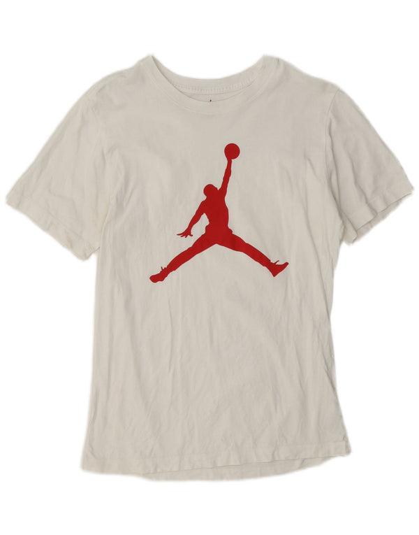 Jordan Herren-T-Shirt mit Grafik, Größe S, weiße Baumwolle