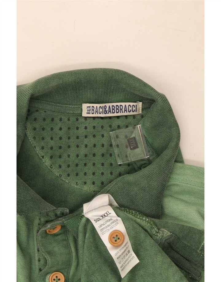BACI & ABBRACCI Herren Poloshirt 3XL Grüne Baumwolle