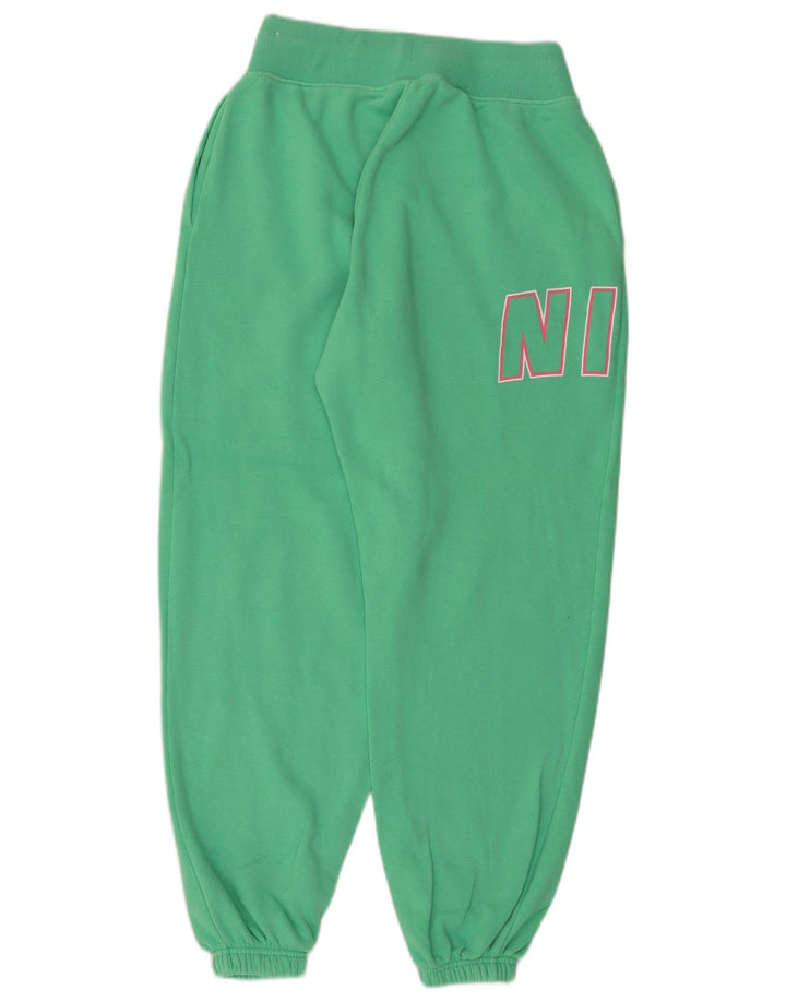 NIKE Damen-Trainingshose mit Grafik, Jogginghose, UK 10, Größe S, Grün, Baumwolle