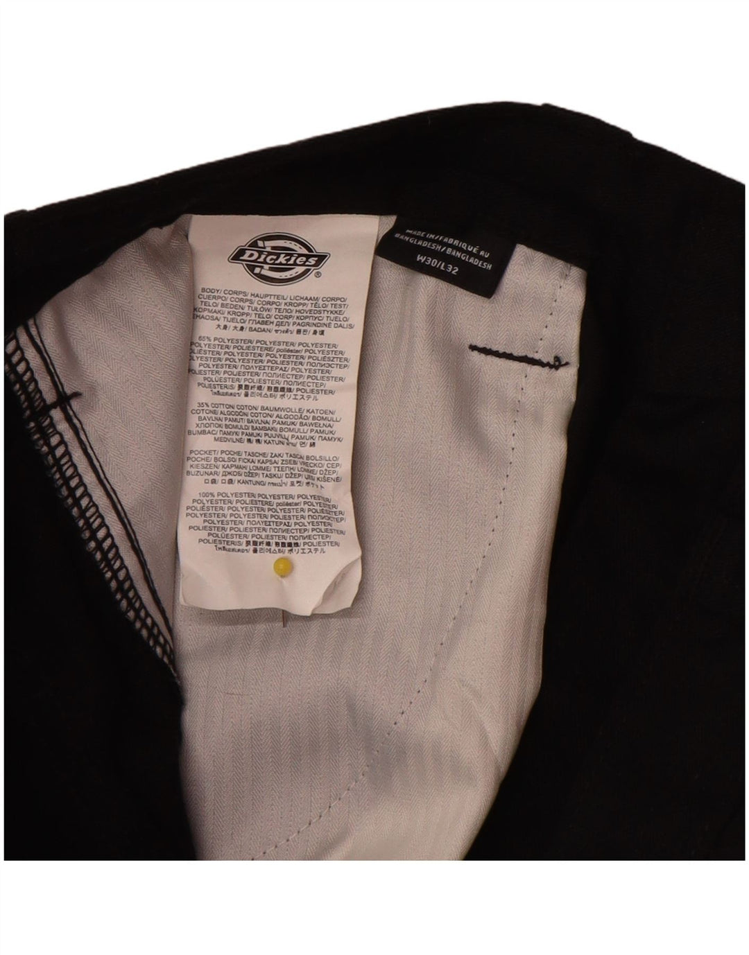Dickies Herren Straight Cargo Hose W30 L30 Schwarz Polyester
