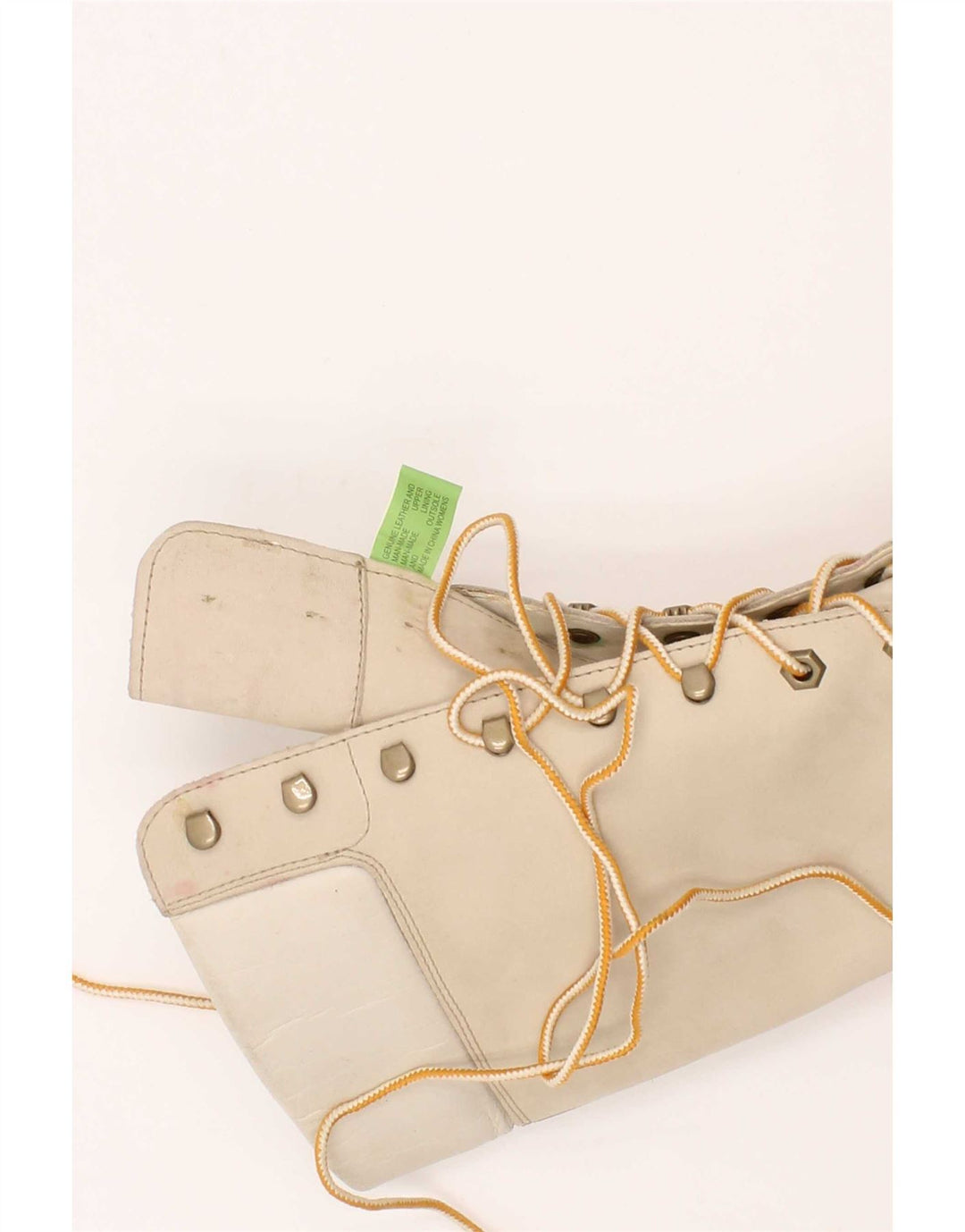 Timberland Damen Leder kniehohe Stiefel UK Größe 6 Beige Leder