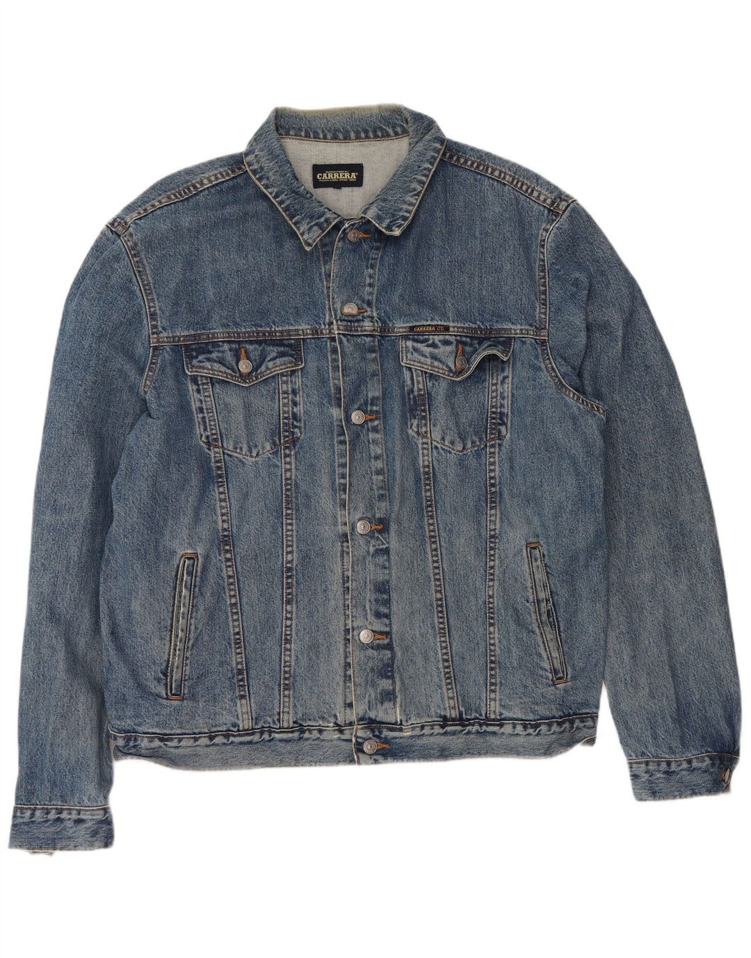 Carrera Herren Jeansjacke UK 44 2XL Blaue Baumwolle