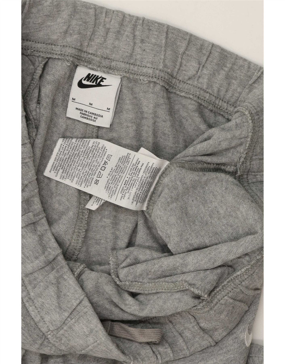 Nike Herren-Sportshorts aus mittelgrau gefleckter Baumwolle