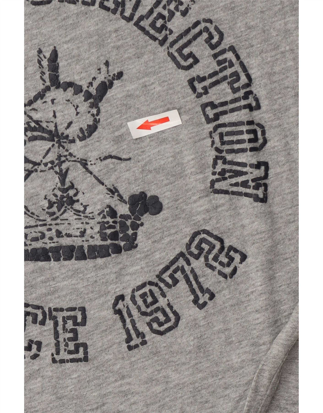 French Connection Herren-T-Shirt mit Grafik, mittelgrau gesprenkelte Baumwolle