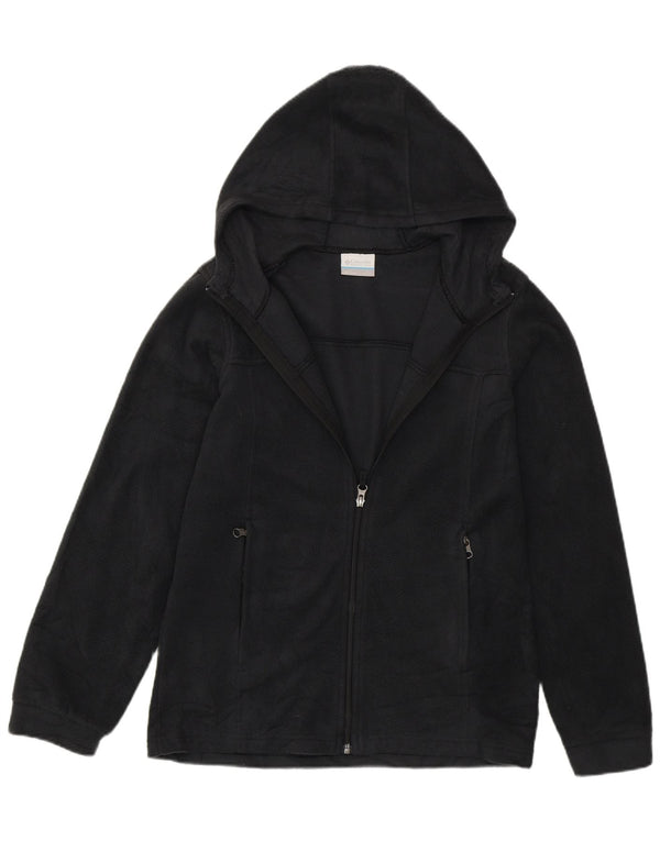 Columbia Mädchen-Fleecejacke mit Kapuze, 14–15 Jahre, groß, schwarzes Polyester