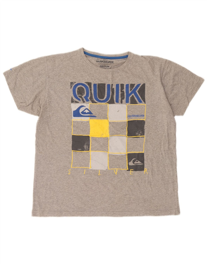 Quiksilver Herren-T-Shirt mit normaler Passform und Grafik, Mittelgrau