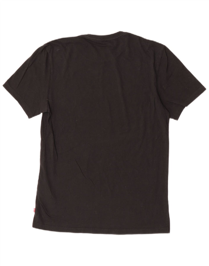 LEVI'S Slim Fit T-Shirt-Oberteil für Herren aus mittelschwarzer Baumwolle