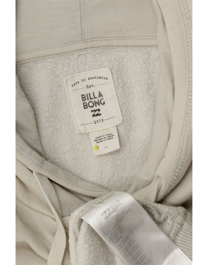Billabong Damen Kapuzenpullover US 14 XL Off White Cotton