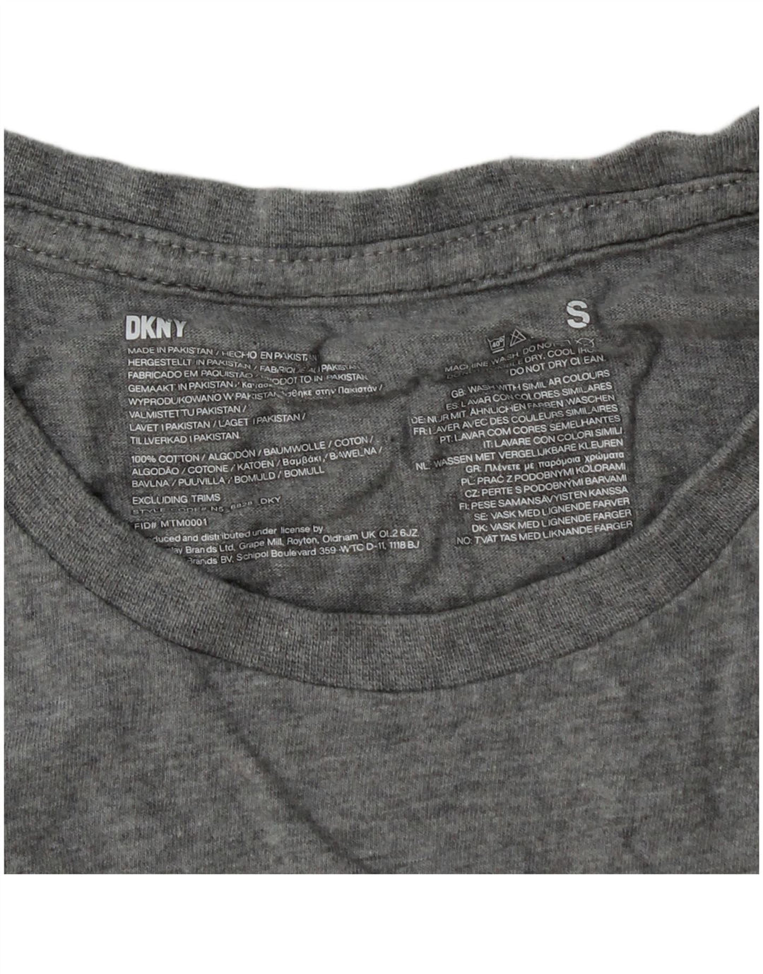 Dkny T-Shirt für Jungen, 13–14 Jahre, Größe S, Grau, Baumwolle