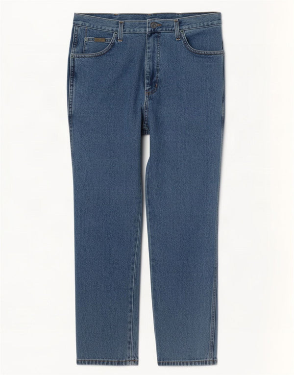 Wrangler Herren Texas Straight Jeans W34 L32 Blaue Baumwolle