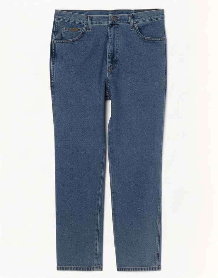 Wrangler Herren Texas Straight Jeans W34 L32 Blaue Baumwolle