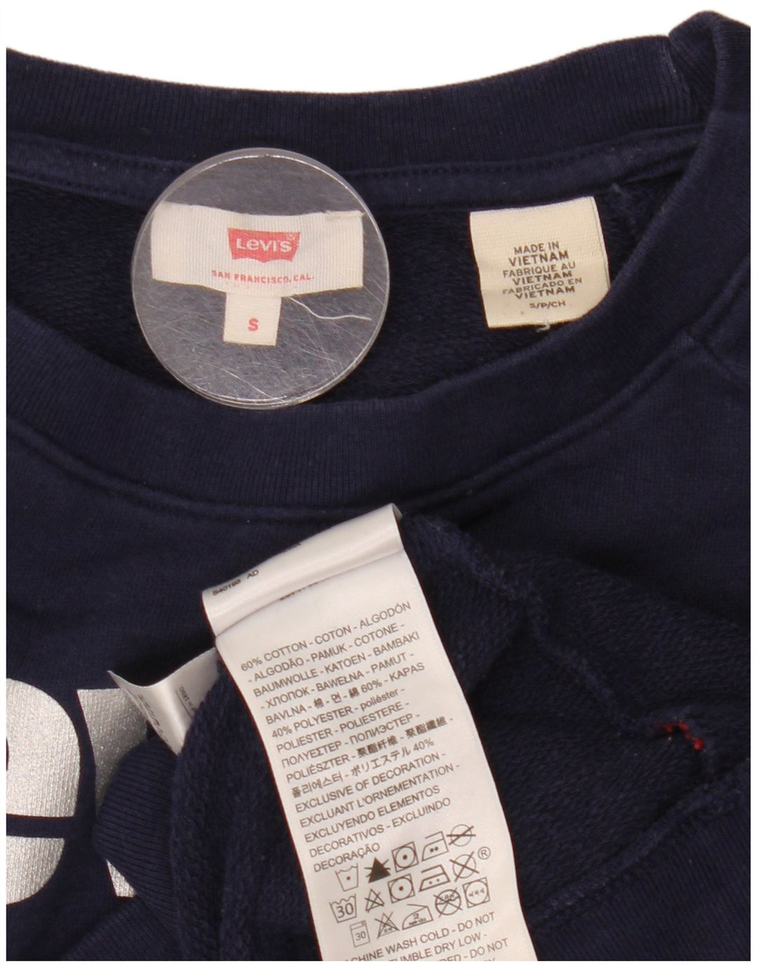 Levi's Damen-Sweatshirt mit Grafik-Übergröße, Gr. 10, Marineblau