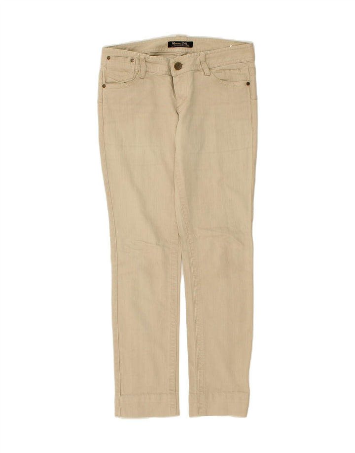 MASSIMO DUTTI Womens Slim Casual Trousers EU 40 Medium W30 L30 Beige Vintage Massimo Dutti and Second-Hand Massimo Dutti from Messina Hembry 