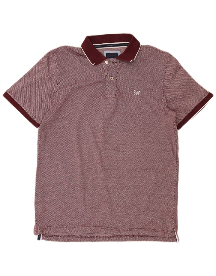 Crew Clothing Herren-Poloshirt aus mittlerer burgunderroter Baumwolle