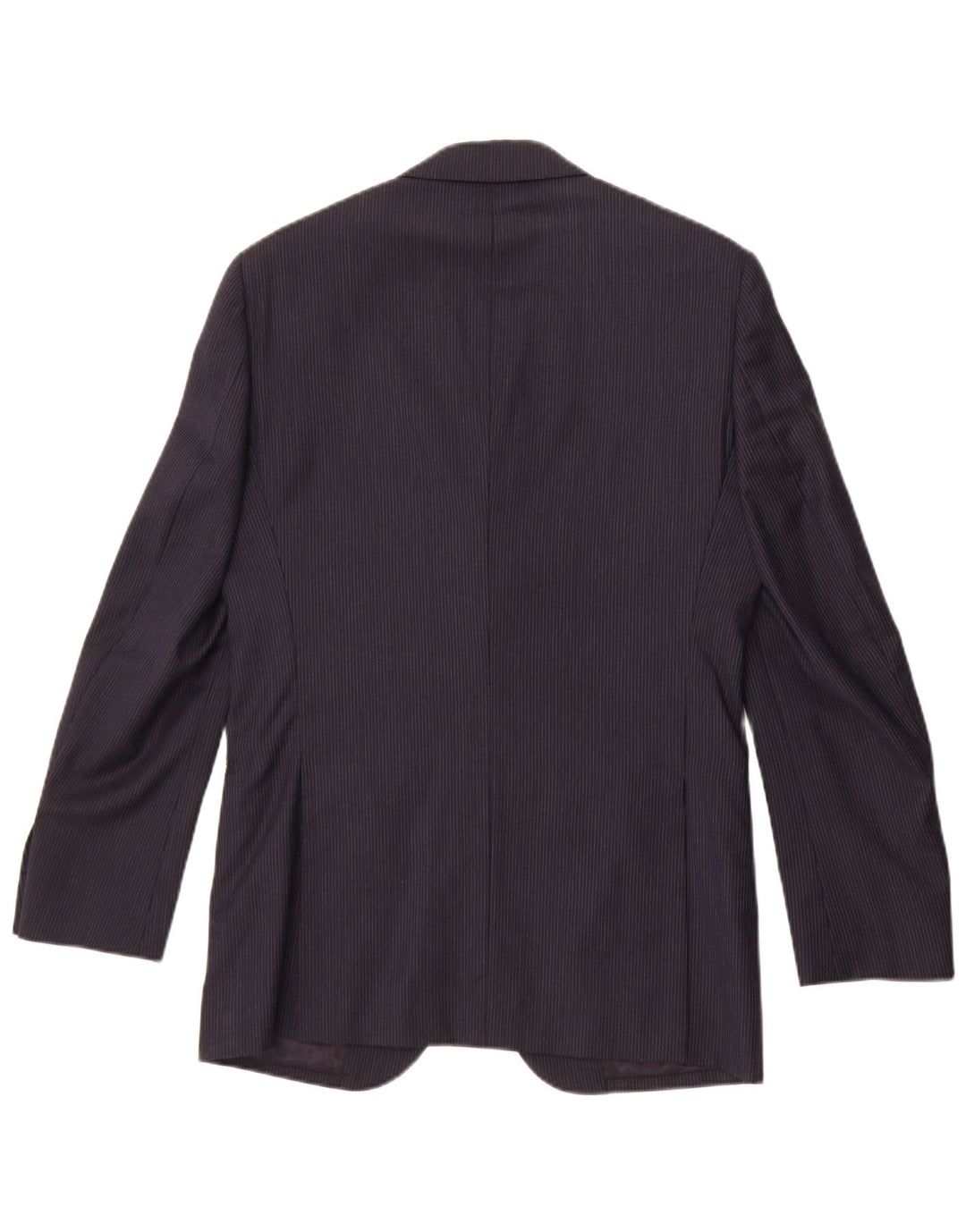 Boggi Herren-Blazer mit 3 Knöpfen, IT 46, kleine marineblaue Nadelstreifenwolle