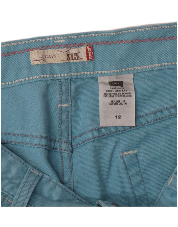 Levi's Damen 515 Capri Jeans US 12 Large W34 Blue Cotton Classic
