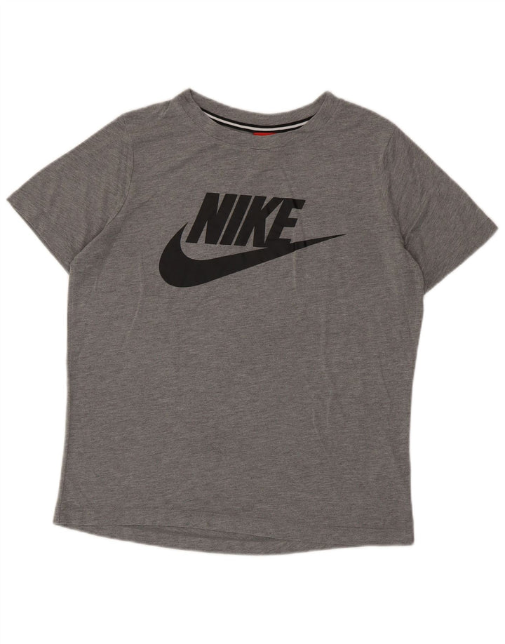 NIKE Herren Graphic Graphic T-Shirt Top Mittelgraues Polyester