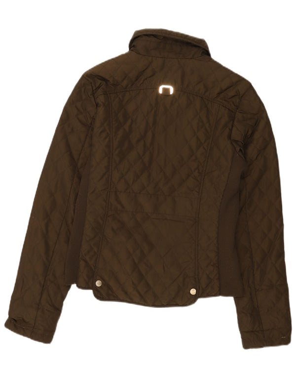 Ellesse Damen Steppjacke UK 12 Mittelbraunes Polyester