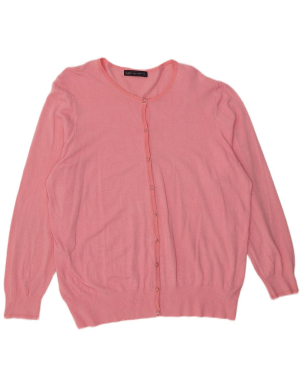 Marks & Spencer Damen Strickjacke Pullover UK 24 4XL Rosa Viskose