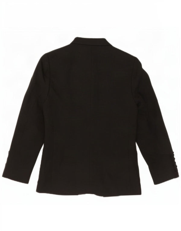 Marks & Spencer Mädchen-Blazerjacke mit 2 Knöpfen, 8–9 Jahre, schwarzes Polyester