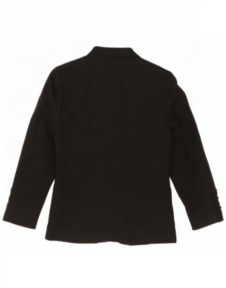 Marks & Spencer Mädchen-Blazerjacke mit 2 Knöpfen, 8–9 Jahre, schwarzes Polyester