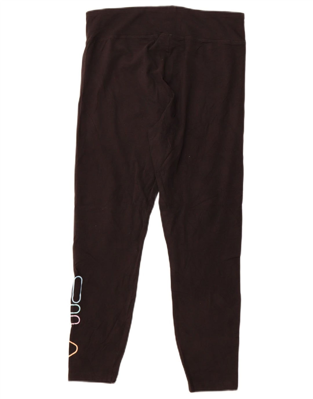 Fila Womens Graphic Crop Leggings UK 14 Große schwarze Baumwolle