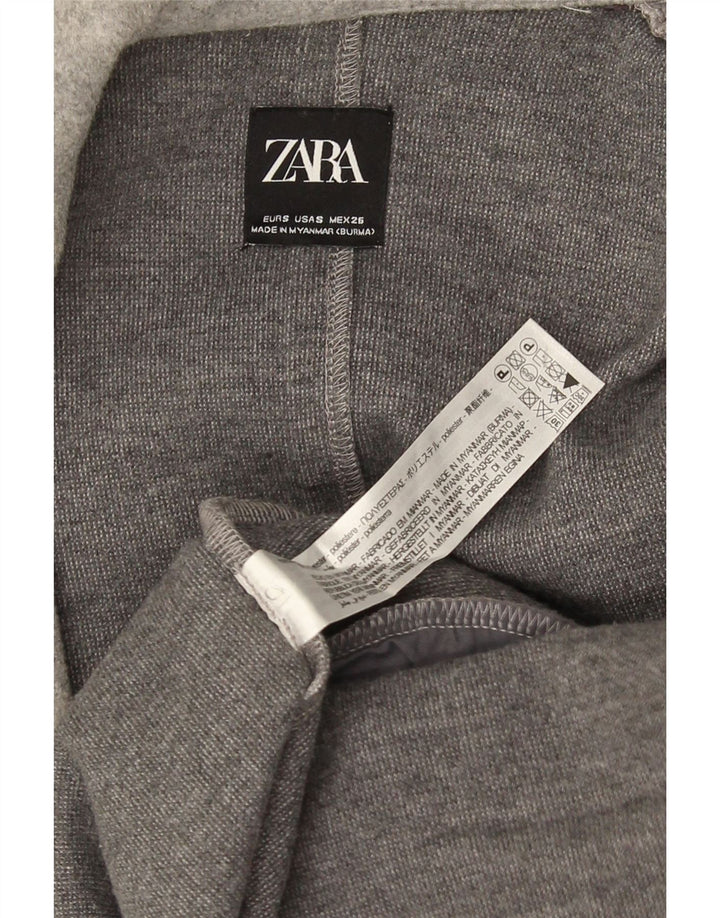 Zara Damen Mantel UK 10 Small Grau Polyester
