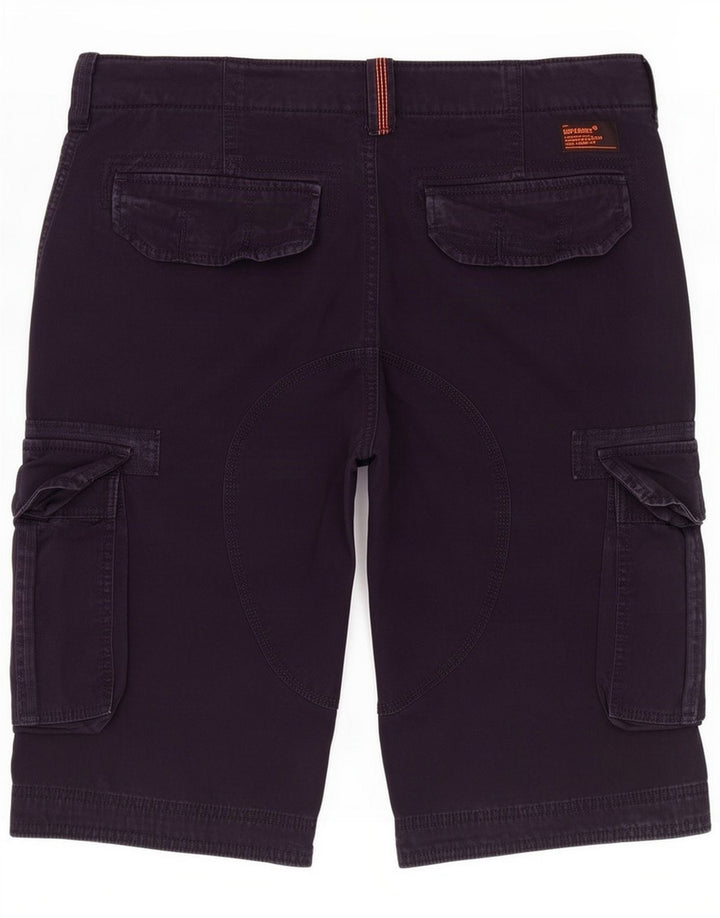 Superdry Mens Cargo Shorts Small W29 Navy Blue Cotton