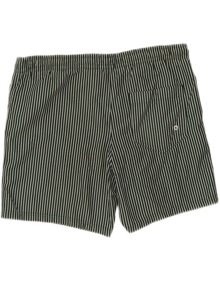 Benetton Herren-Badeshorts, groß, grün gestreift