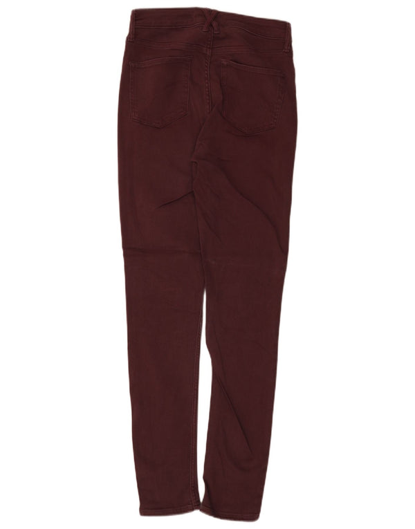 White Stuff Damen Skinny Jeans UK 8 Small W28 L29 Burgund Baumwolle