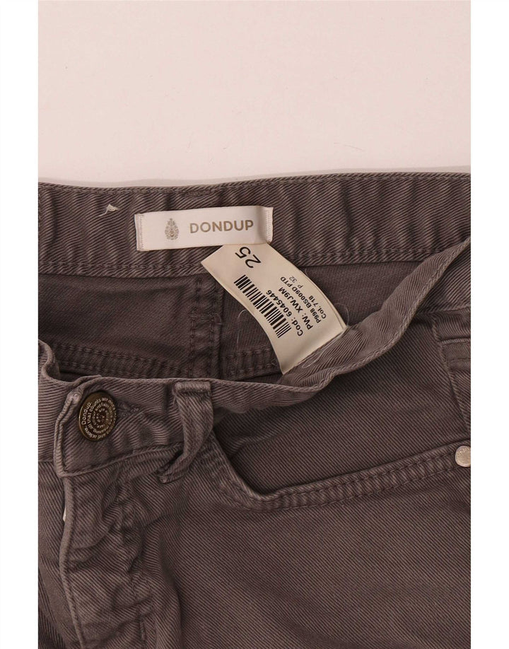 Dondup Damen Skinny Jeans W25 L29 Graue Baumwolle