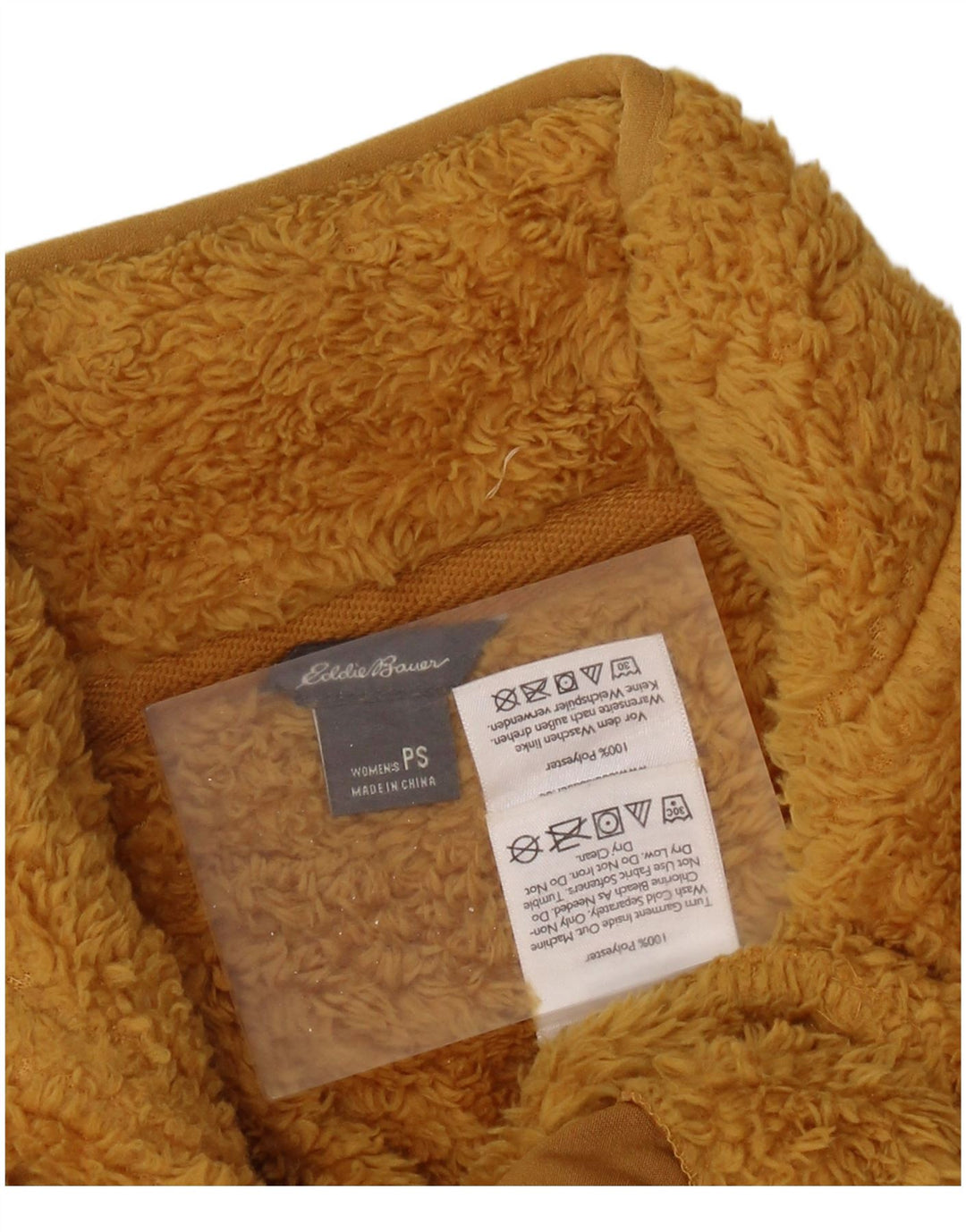 Eddie Bauer Damen-Fleecepullover mit Reißverschluss am Hals, Gr. 10, Größe S, Gelb, Polyester