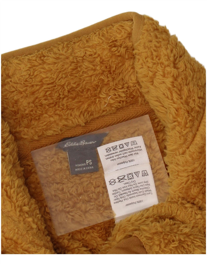 Eddie Bauer Damen-Fleecepullover mit Reißverschluss am Hals, Gr. 10, Größe S, Gelb, Polyester