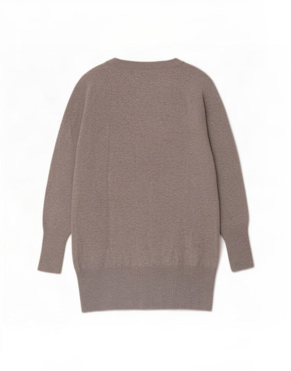 Zara Damen Longline-Cardigan-Pullover UK 10 Small Graue Baumwolle