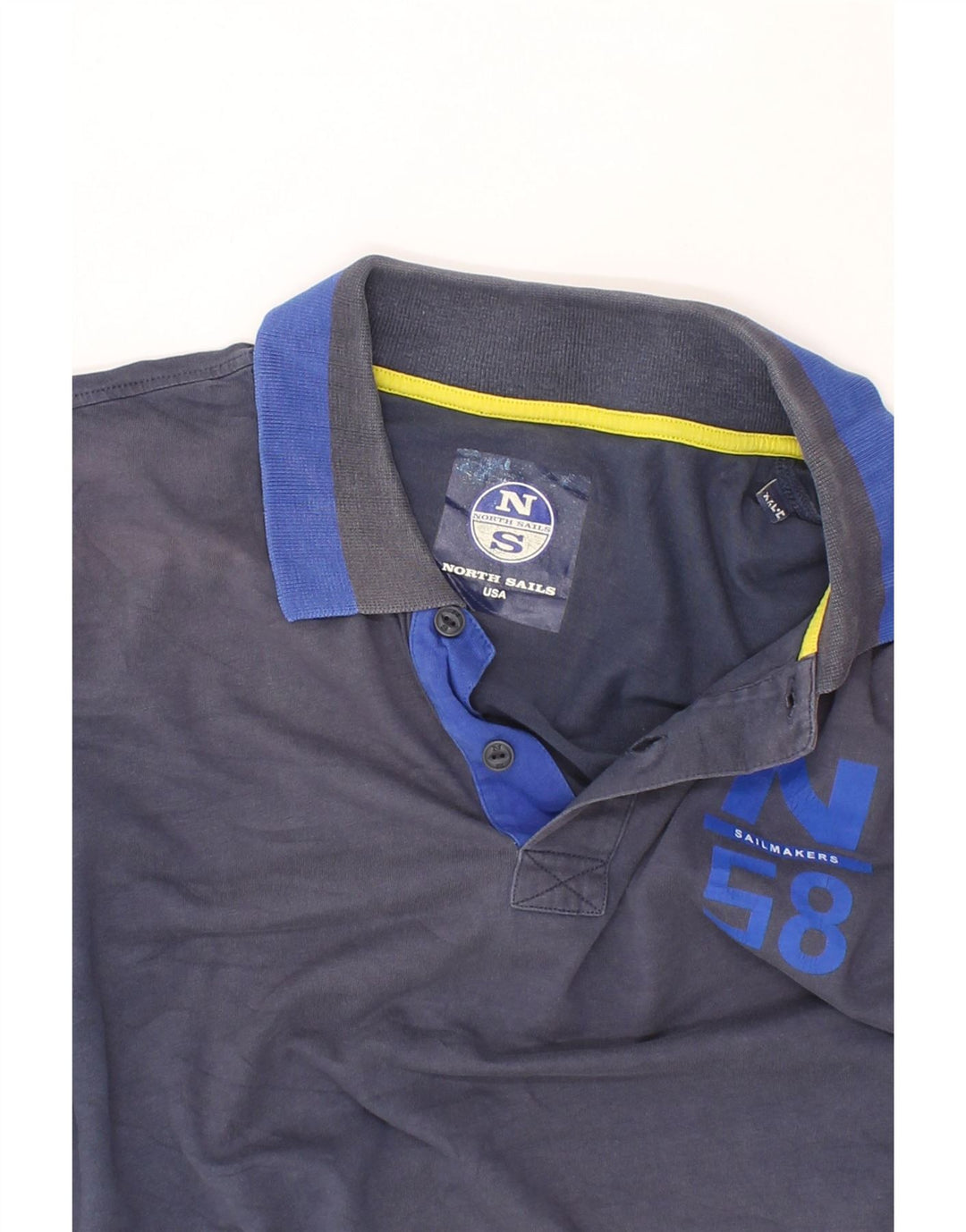 NORTH SAILS Herren Sailmakers Poloshirt 2XL Marineblau Baumwolle