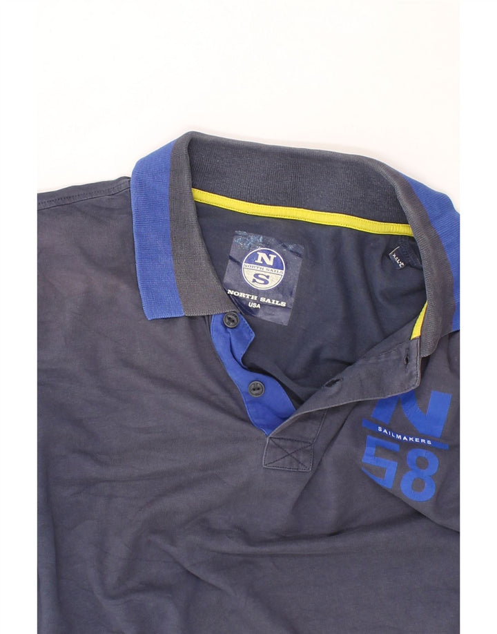 NORTH SAILS Herren Sailmakers Poloshirt 2XL Marineblau Baumwolle