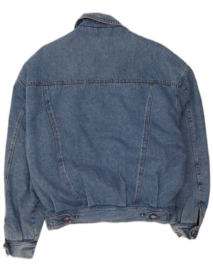 Vintage Herren Denim Sherpa Jacke UK 42 XL Blau