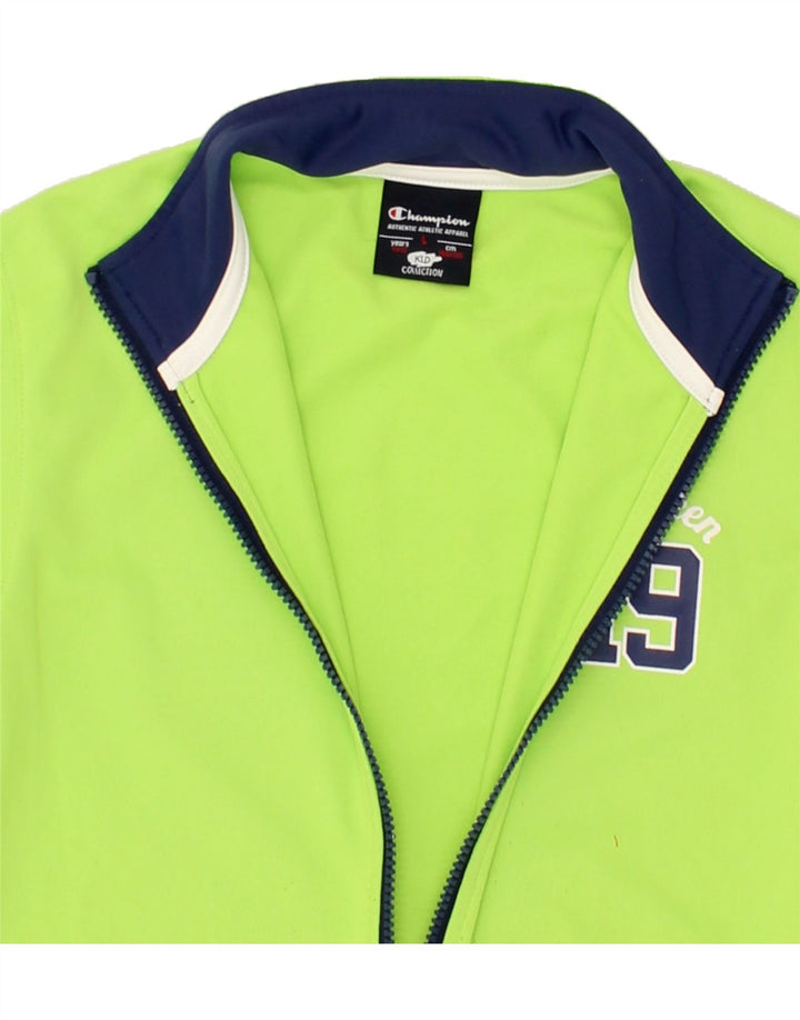 CHAMPION Boys Graphic Tracksuit Top Jacket 11-12 Years Large Green Vintage Champion and Second-Hand Champion from Messina Hembry 