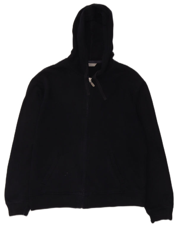 Marks & Spencer Damen-Kapuzenpullover mit Reißverschluss, UK 12, mittelmarineblau, Baumwolle
