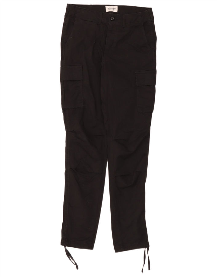 Jack & Jones Slim Cargo-Hose für Herren, W28, L32, schwarze Baumwolle