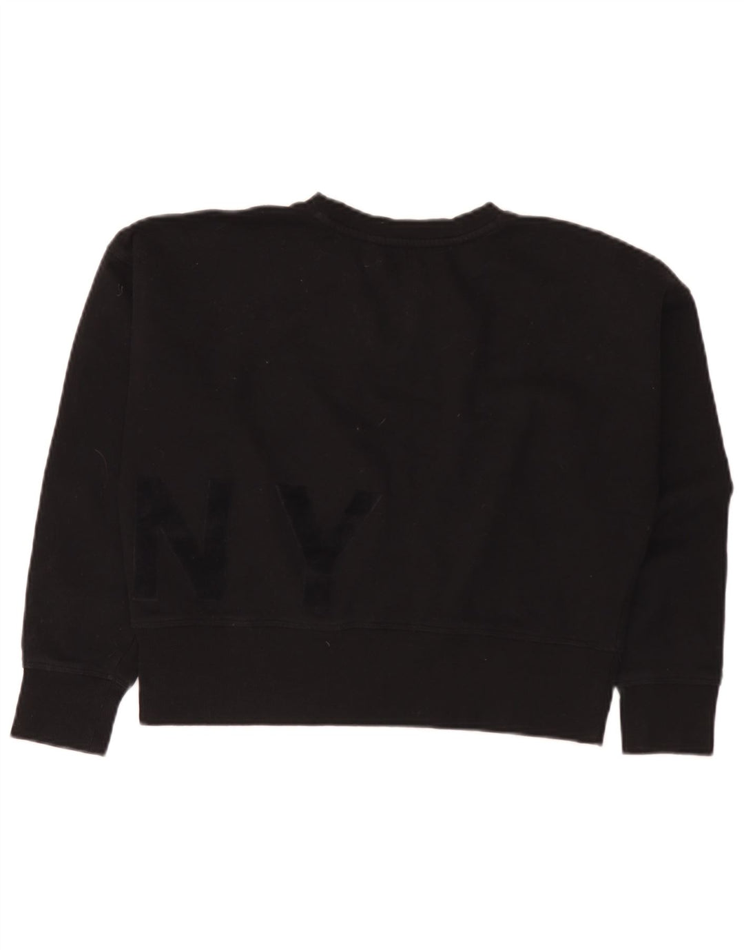 Dkny Damen-Pullover, übergroß, Crop Graphic, Sweatshirt, Gr. 10, Größe S, Schwarz