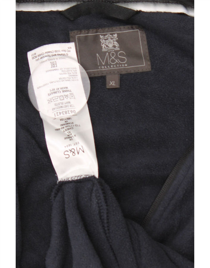 Marks & Spencer Herren Fleecejacke UK 42 XL Marineblau Polyester