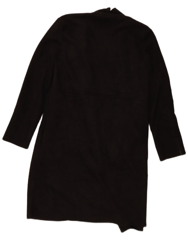 Zara Womens Open Overcoat UK 16 Large Schwarz