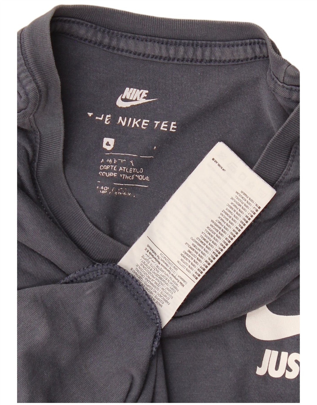 Nike Herren-T-Shirt mit Grafik, groß, marineblau, Baumwolle