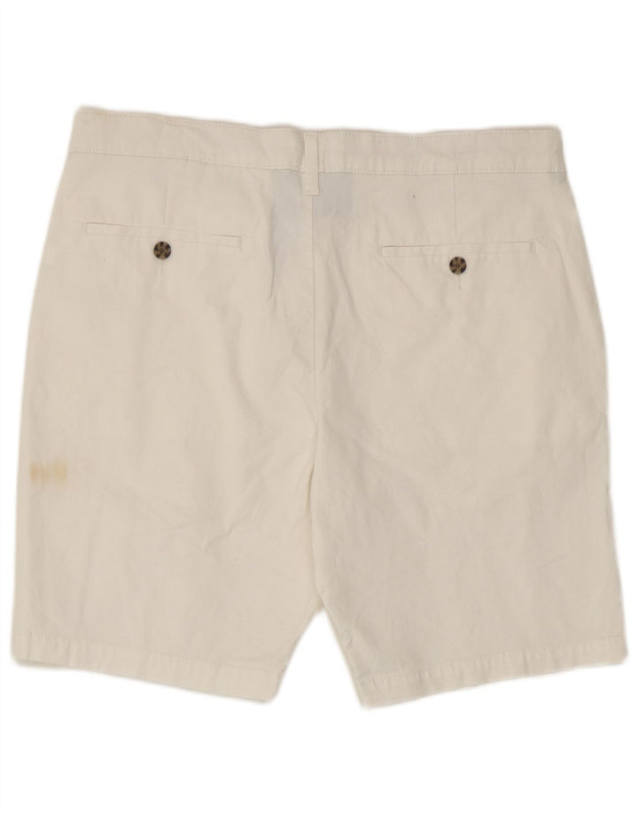 Marks & Spencer Herren-Chinoshorts, W34, Größe L, weiße Baumwolle