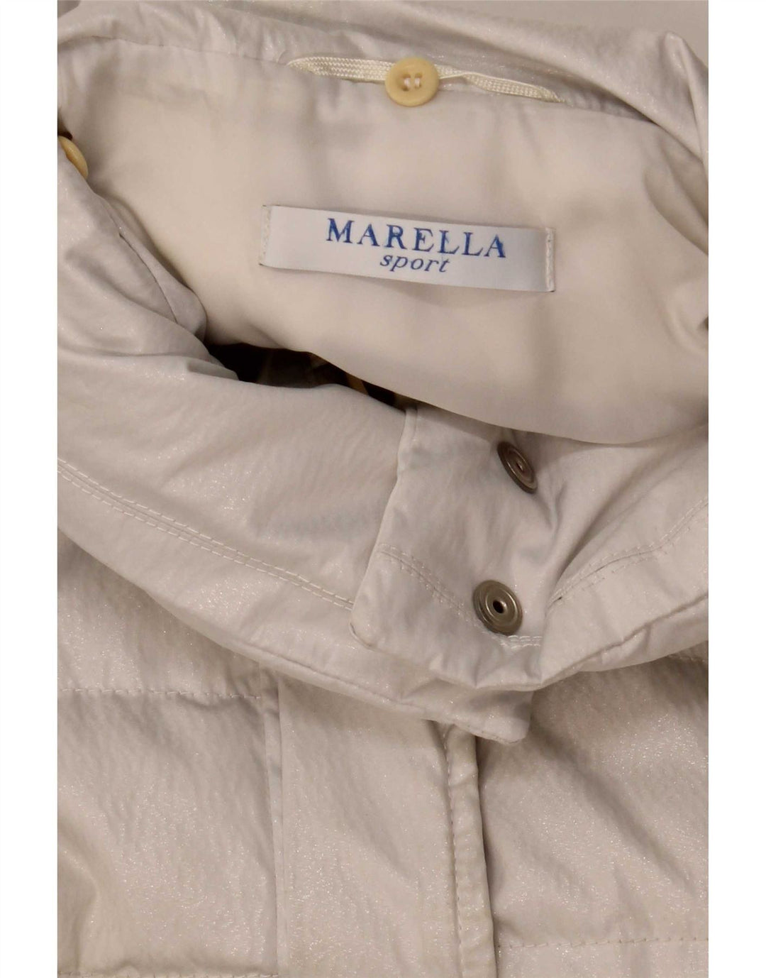 Marella Wattierter Damenmantel UK 12 Mittelweißes Polyester