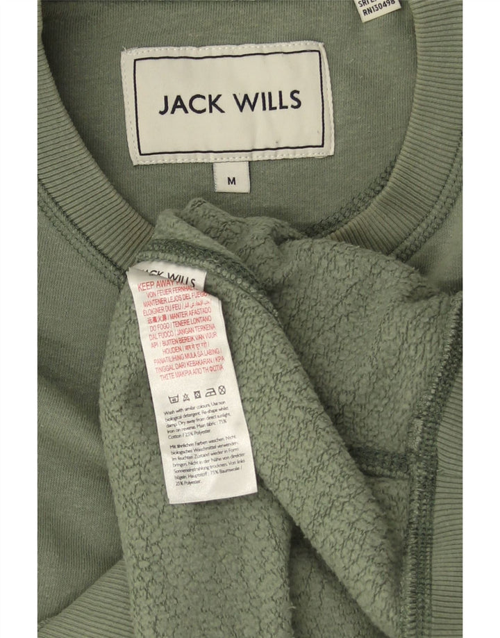 JACK WILLS Herren Sweatshirt Pullover Medium Khaki Baumwolle